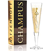 RITZENHOFF Champus 1070259 - Copa de champán- cristal- oro- platino- negro